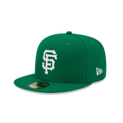 Green San Francisco Giants Hat - New Era MLB MLB Basic 59FIFTY Fitted Caps USA3165278